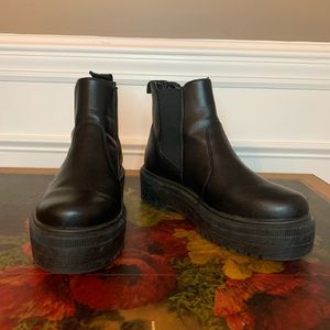 Steve Madden black combat boots